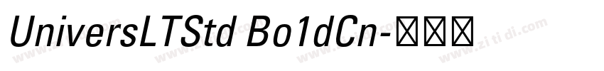 UniversLTStd Bo1dCn字体转换